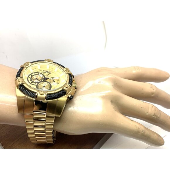 Invicta Men's Watch 25515 Bolt Quartz Chronograph Diver Gold Tone Steel 52mm - Picture 5 of 15